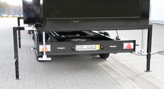 Der Promotionanhänger von "Eventsupport Norwegen" ist für Messen, Roadshows und Kundenpräsentationen einsetzbar.