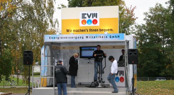 Der Promotionanhänger von "EVM" ist für Messen, Roadshows und Kundenpräsentationen einsetzbar.