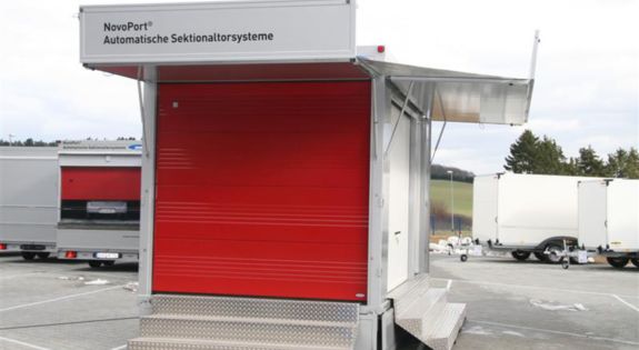 Der Promotionanhänger von "Novoferm" ist für Messen, Roadshows und Kundenpräsentationen einsetzbar.
