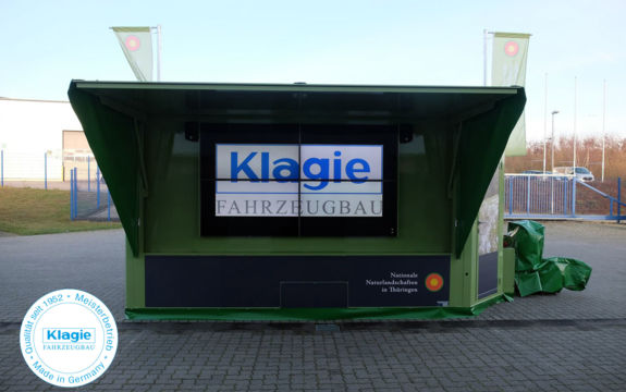 Promotionanhänger für das „UNESCO-Biosphärenreservat Rhön“ ist für Messen, Roadshows und Präsentationen einsetzbar.